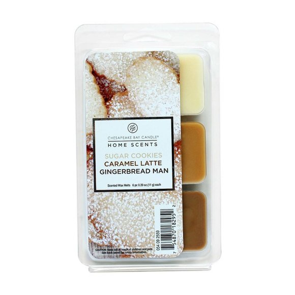 Home Scents Wax Melts - Sugar Cookies Caramel Latte GingerBread Man 6 pc… - Picture 1 of 1
